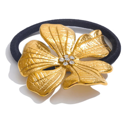 Stainless Steel Big Flower Hairband