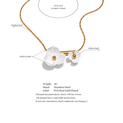 Acrylic Flower Pendant Necklace