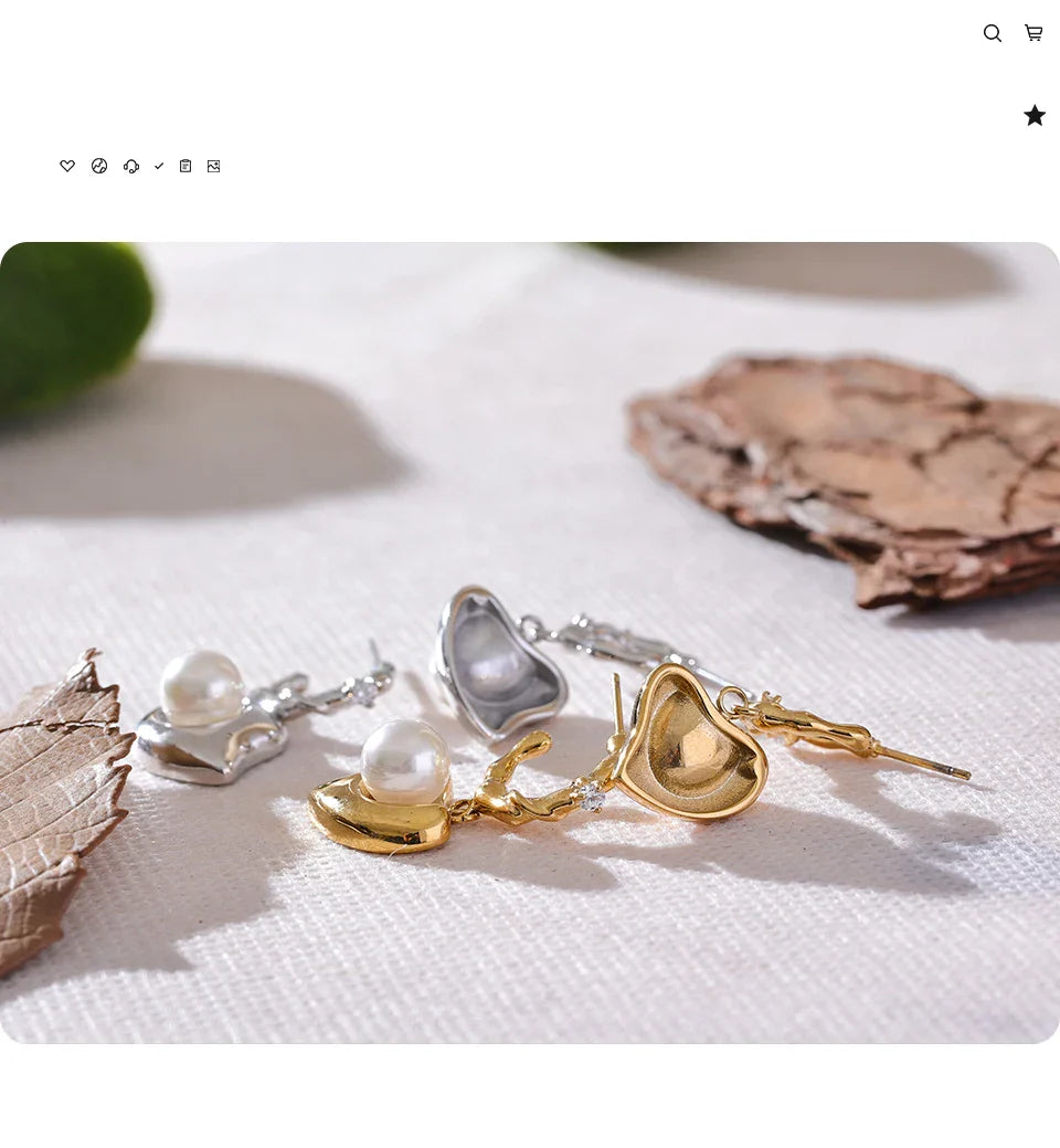 Heart Drop Earrings