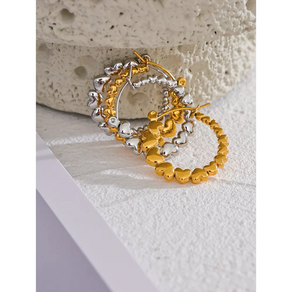 Heart Hoop Earrings