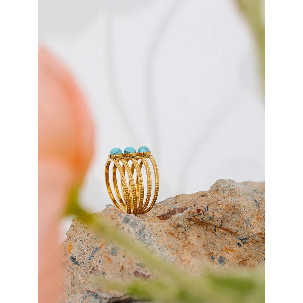 Blue stone ring