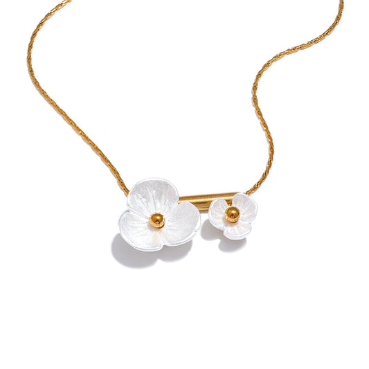 Acrylic Flower Pendant Necklace