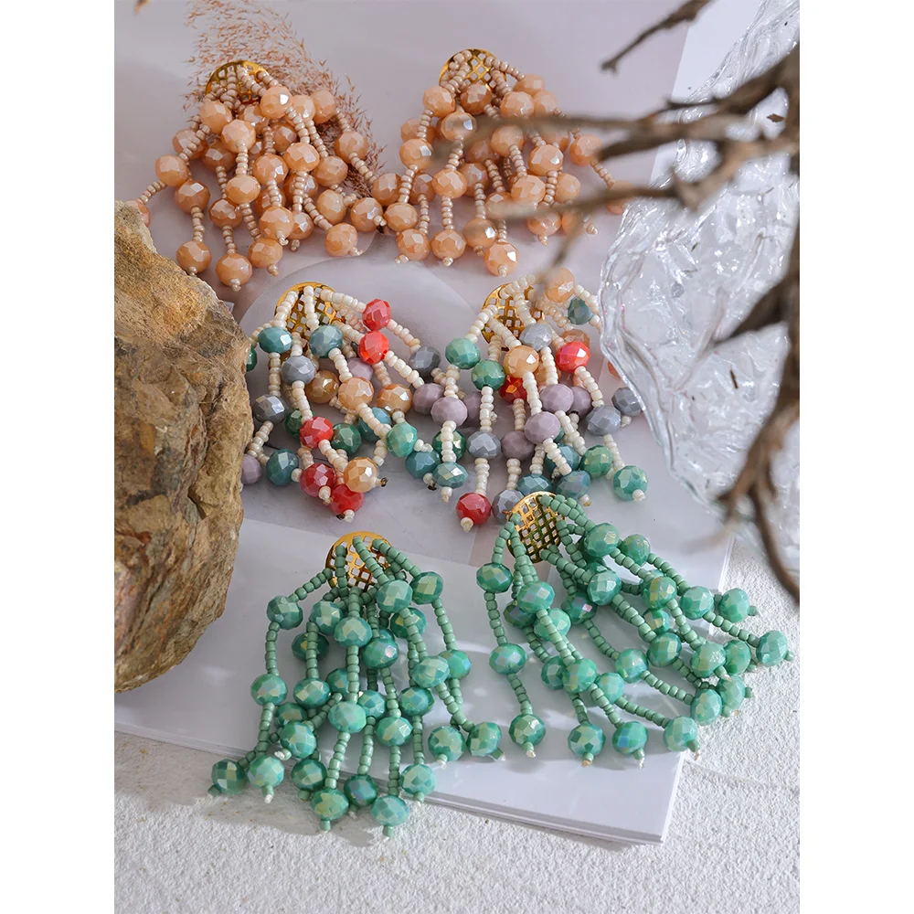 Bicone 6mm Beads Earrings