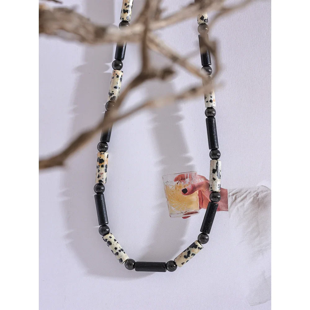 Black Bead Necklace