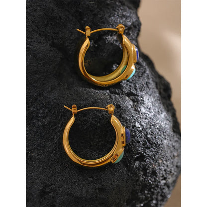 Natural stone earrings