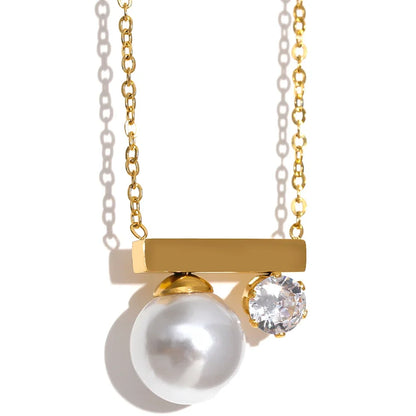 Golden Pearl Necklace