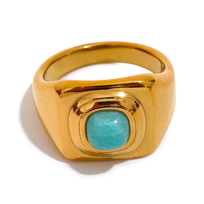 Wide gold ring