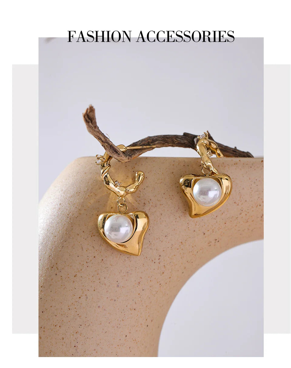 Heart Drop Earrings