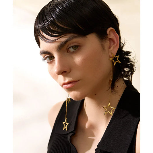 Dangle star earrings
