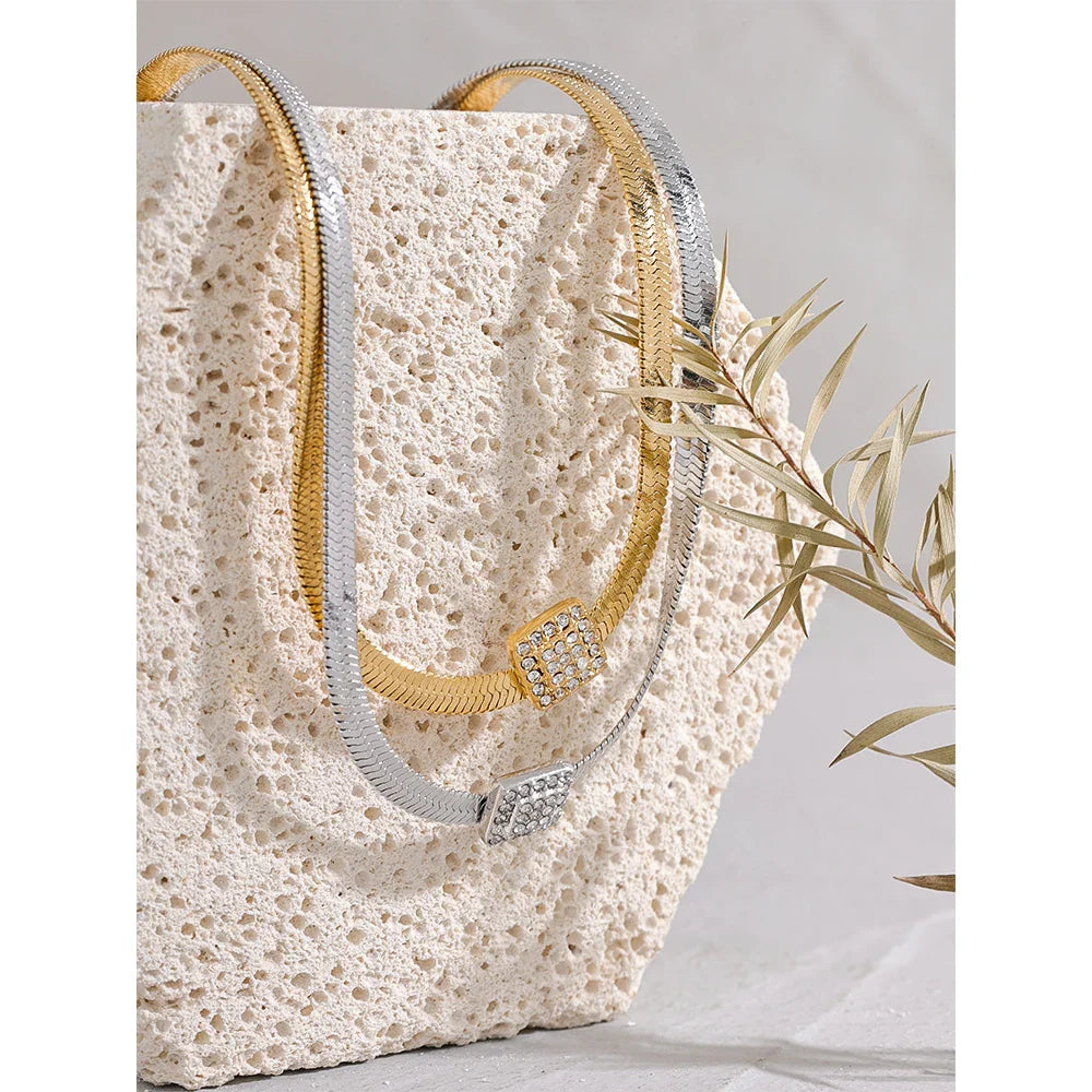 Gold Rhinestone Necklace