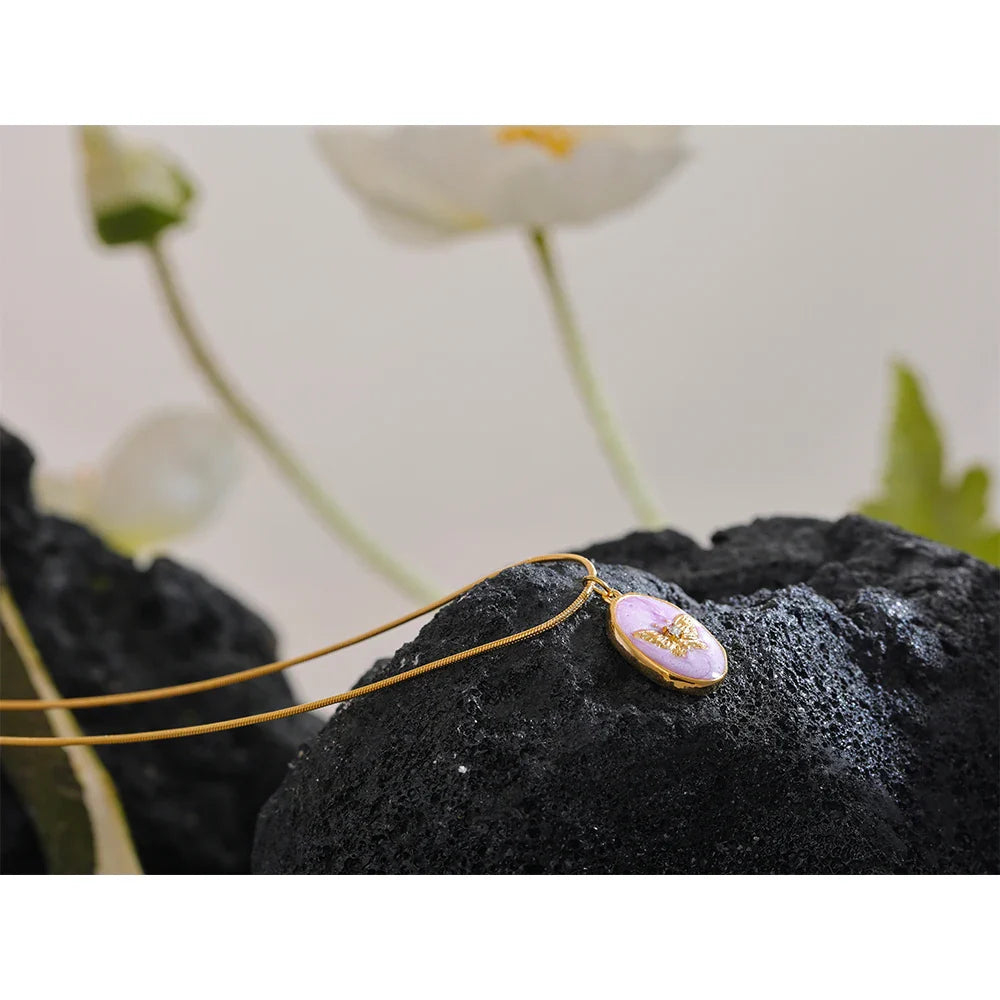 Opal Butterfly Necklace