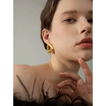 Triangle Hollow Stud Earrings