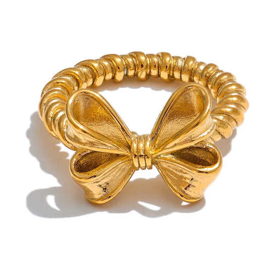 18K Gold Bow Knot Ring