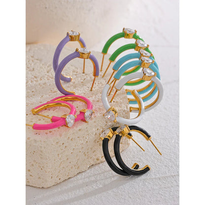 Heart Hoop Earrings