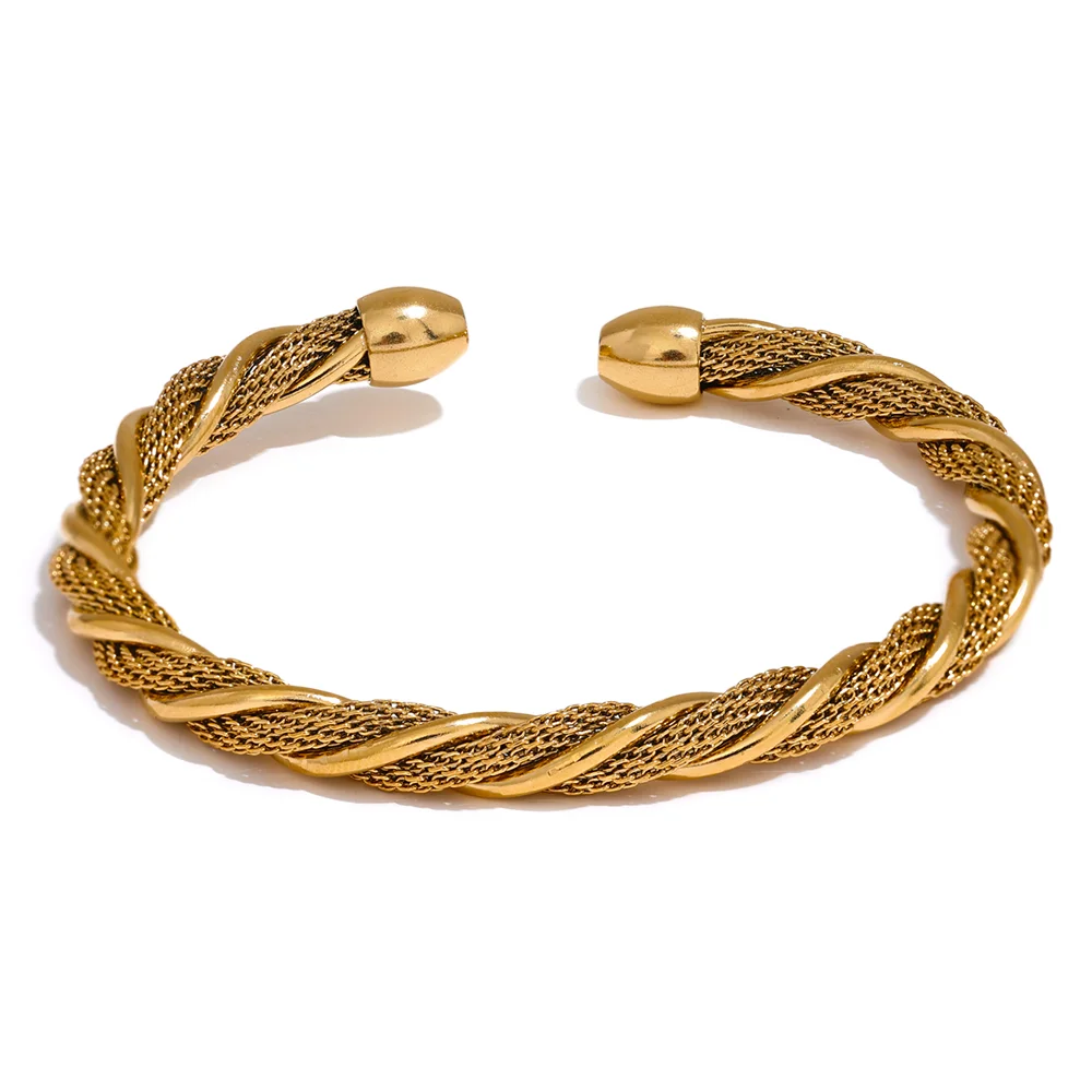 Twisted Round Cuff Bracelet