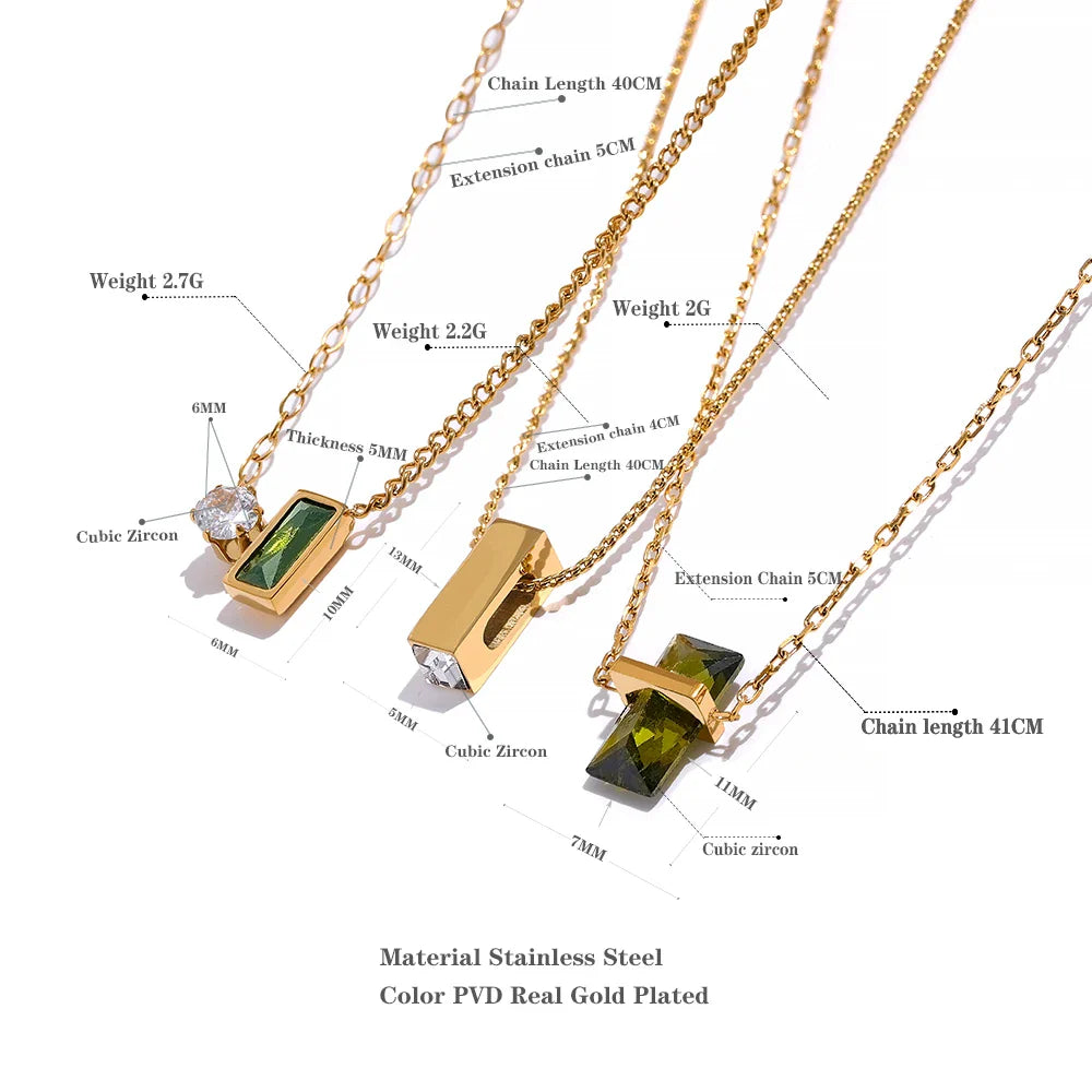 Green and Gold Necklace