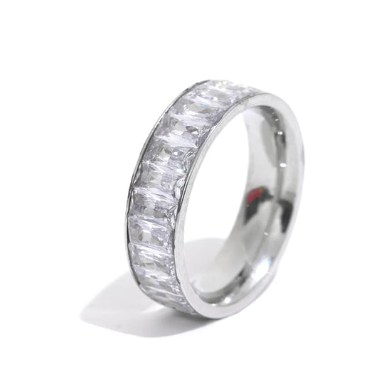 Delicate Shiny Colorful Cubic Zirconia Multiple Ring