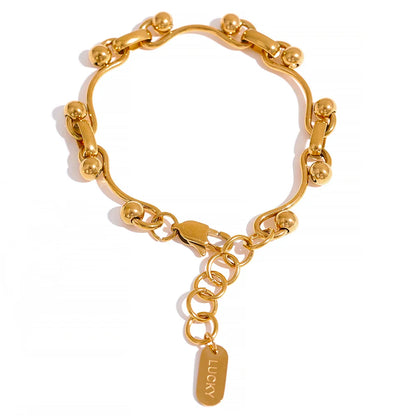 18k Gold Plated Necklace Bracelet Jewelry Set