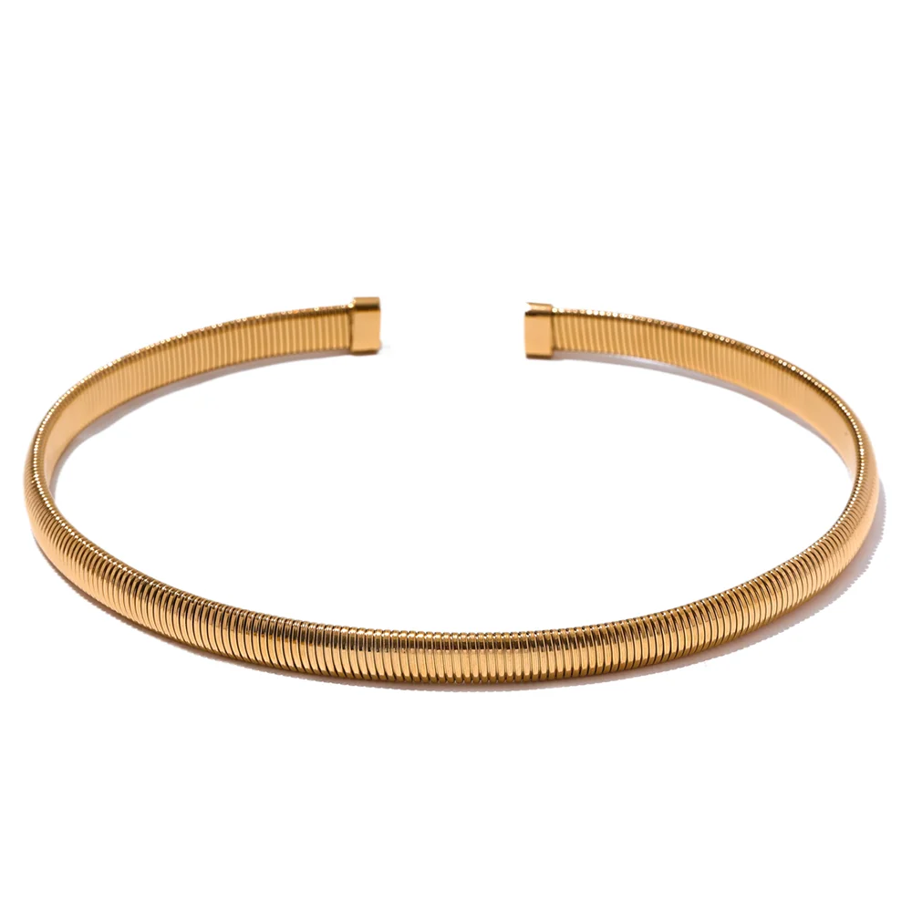 Thick Gold Choker Necklace