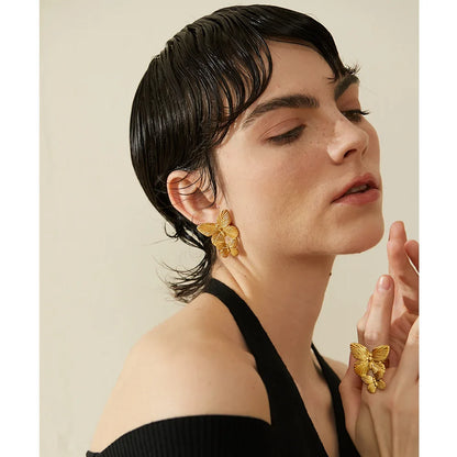 Butterfly earrings studs