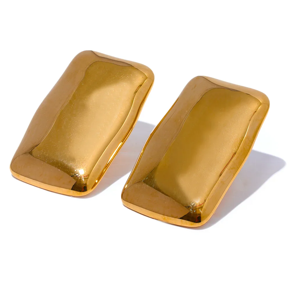 Glossy Smooth Stud Earrings