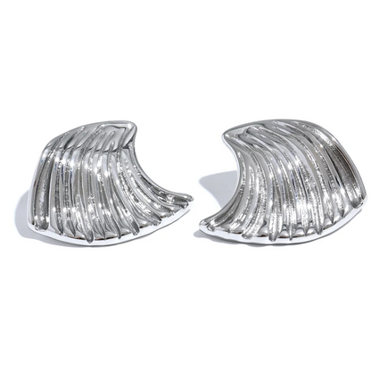 Sea Wave Geometric Stud Earrings