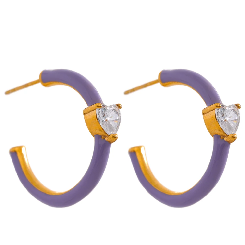 Heart Hoop Earrings