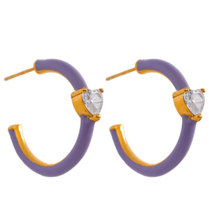 Heart Hoop Earrings