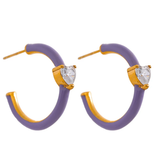 Heart Hoop Earrings