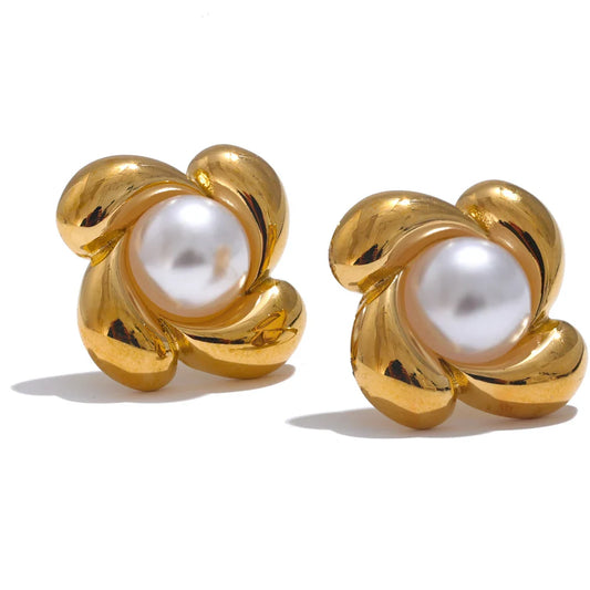 Pearl Flower Earrings
