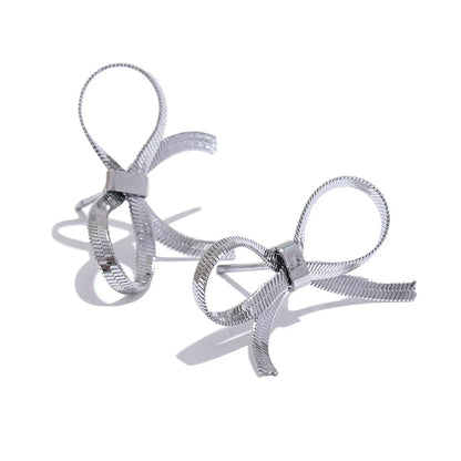 18K Gold Bow Knot Stud Earrings