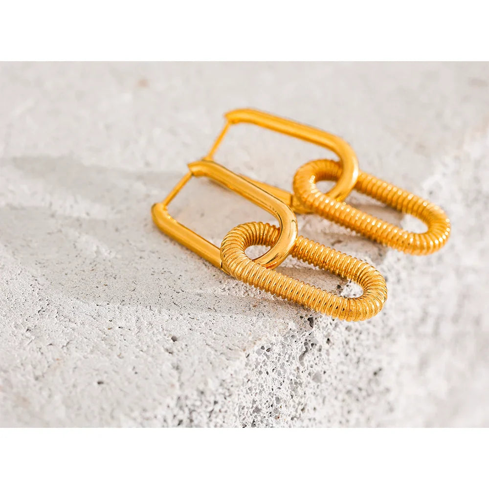 Drop Hoop Earrings