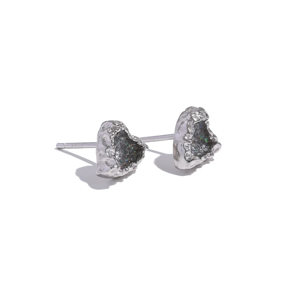 Chic Enamel Heart Studs
