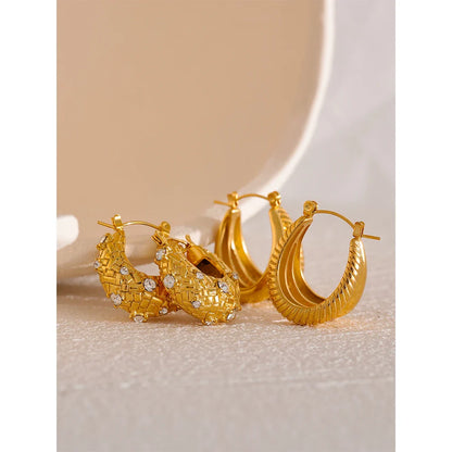 Chunky Gold Hoop Earrings