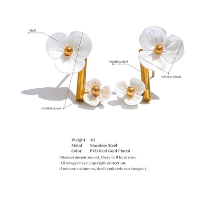 White Flower Earrings