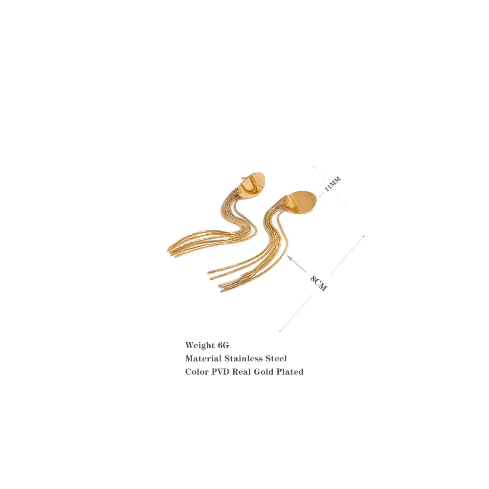 Chain drop earrings