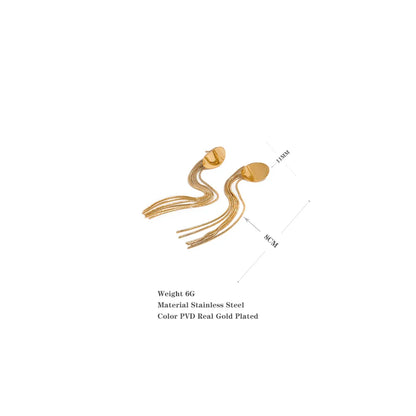 Chain drop earrings