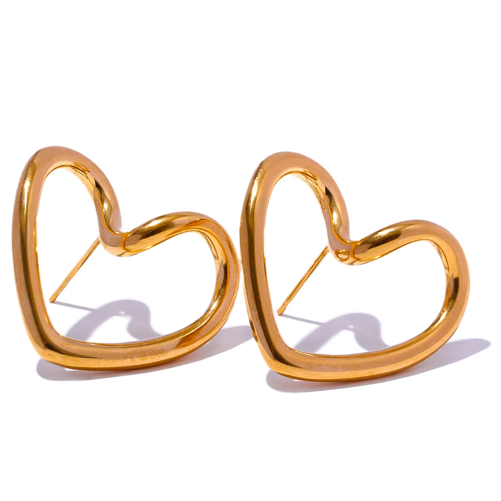 Minimalist Heart Studs