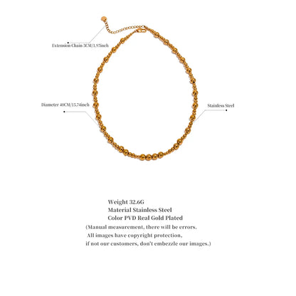 Gold Ball Chain Necklace
