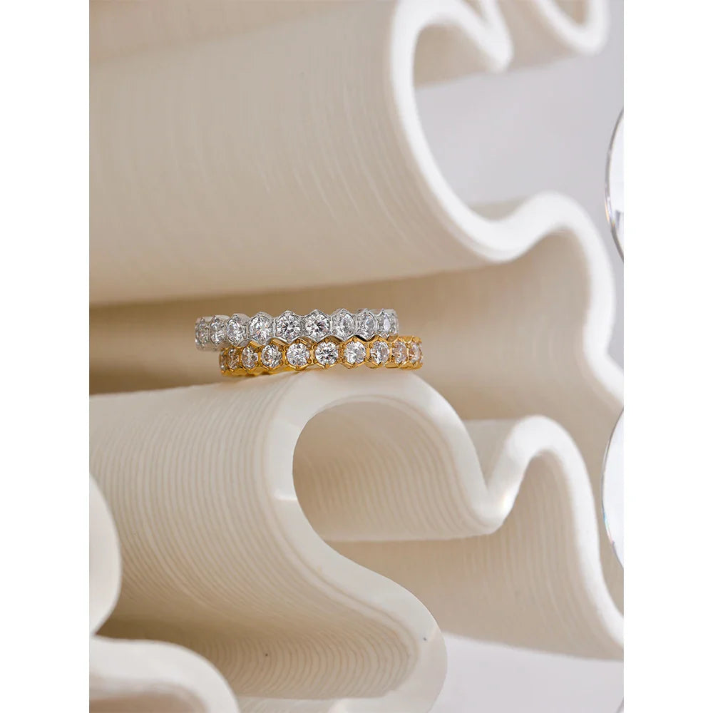 cubic zirconia band rings