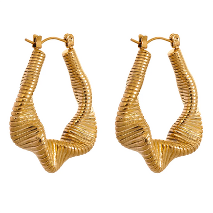 Twisted Geometric Hoop Earrings
