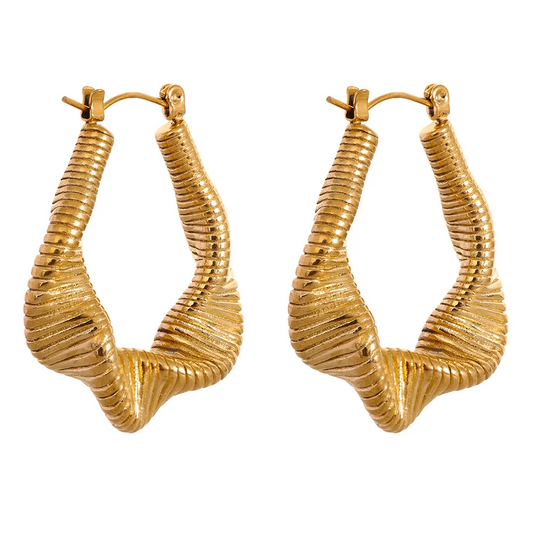 Twisted Geometric Hoop Earrings