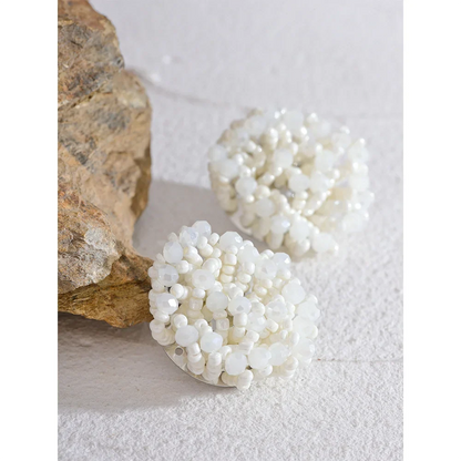 Beaded Flower Earrings