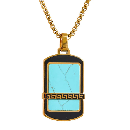 Vintage Turquoise Pendant Necklace