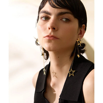 Dangle star earrings