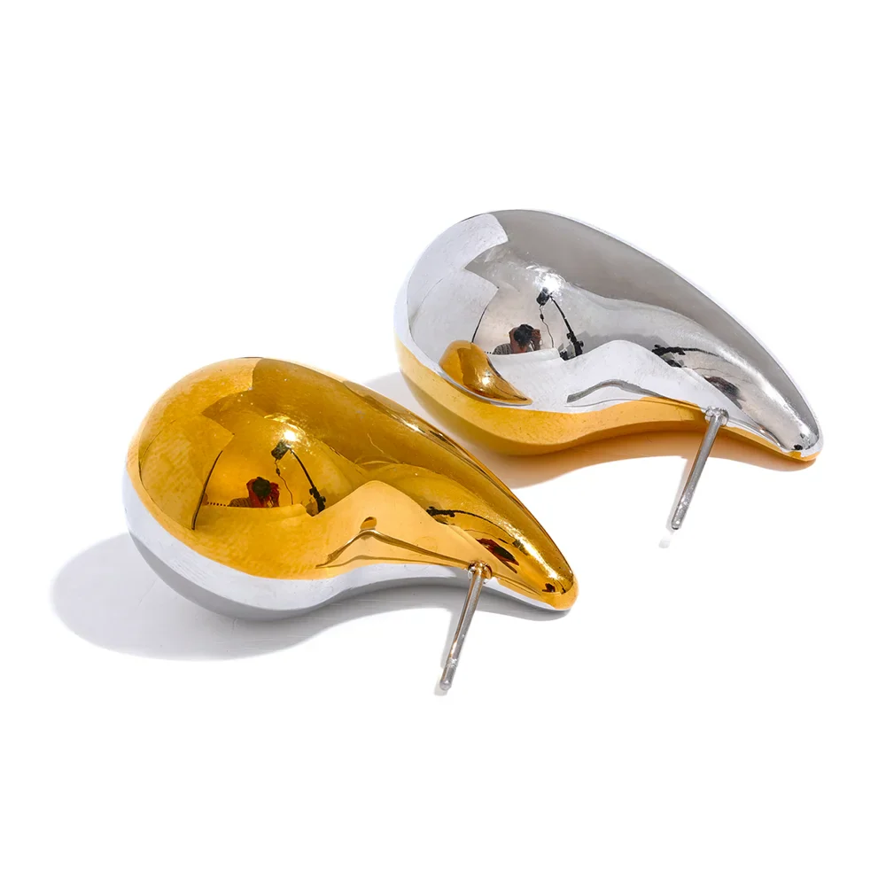 Water Drop Chunky Fat Stud Earrings