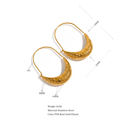 Gold Drop Hoop Earrings