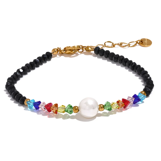 Black Bead Bracelet
