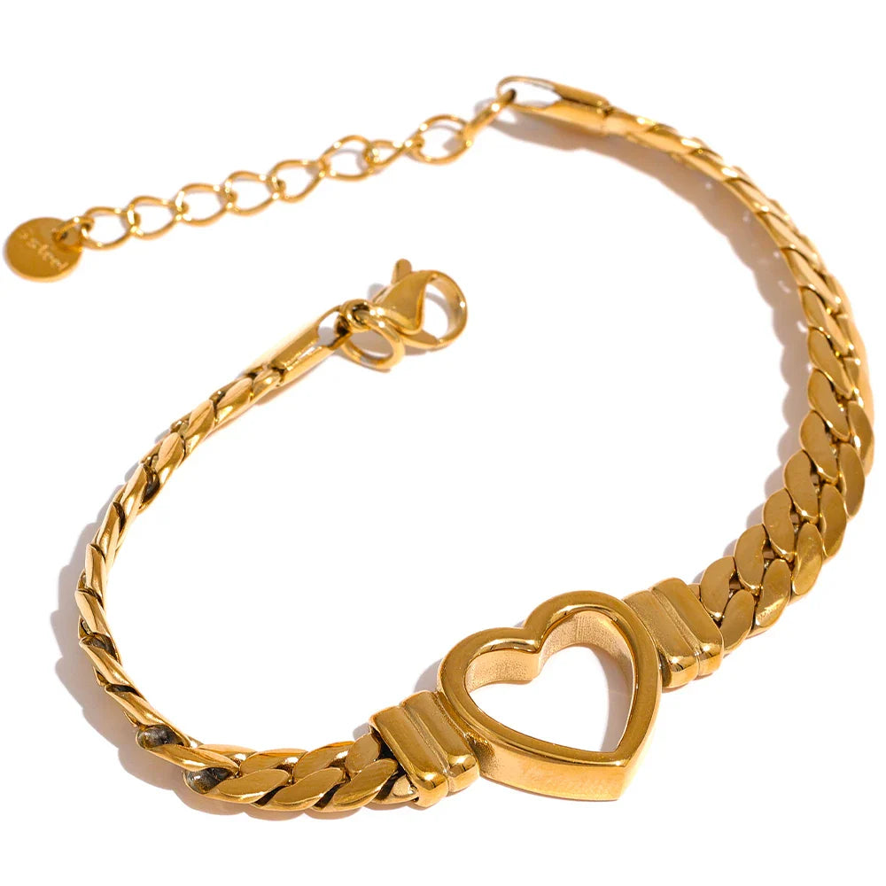 Heart Chain Bracelet