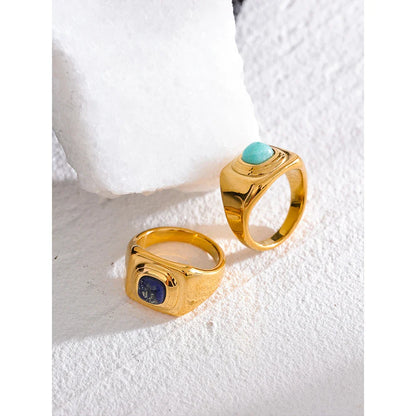 Wide gold ring